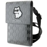 Karl Lagerfeld SAFFIANO MONOGRAM CHOUPETTE SREBRNA ŽENSKA ROČNA TORBA, (22007715) | Shoptok.si