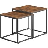  Set klub stolića kvadratnog oblika - rustikalne / crne noge | shoptok.hr