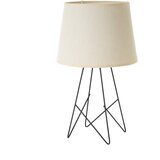 Casa Selección Crna/krem stolna lampa s tekstilnim sjenilom (visina 38,5 cm) – Cijene