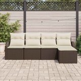  Set sofe 5 kom. Smeđa i krem poliratan | shoptok.hr