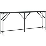 Maison Chic konzolna miza - miza ob steni črna 180x23x75 cm inženirski les, (21786291) Cene