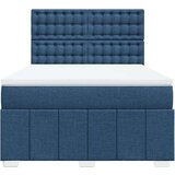  Krevet s oprugama i madracem plavi 140 x 190 cm od tkanine | shoptok.hr