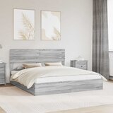 vidaXL Konstrukcija postelje Siva Sonoma 180 x 200 cm Konstruiran les | Shoptok.si