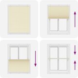 vidaXL Plisirana roleta krem 110x150 cm širina tkanine 109,4 cm | shoptok.hr