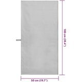 vidaXL Športne brisače 2 pcs Siva 100 x 50 cm Poliester in poliamid | Shoptok.si