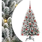  Umjetno božićno drvce Zelena i bijela 120 cm PVC i metal | shoptok.hr