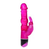  Vibrator sa dodatkom za klitoris, 23cm, Roze Cene