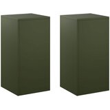  Stalak za biljke 2 pcs Maslinastozelena 30 x 30 x 60 cm Čelik Slike