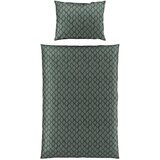 Dieter Knoll OBOJESTRANSKA POSTELJNINA SNAKO 140/200 cm saten zelena | Shoptok.si