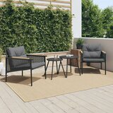 vidaXL 4-dijelni set balkonskog namještaja s jastucima crni čelični | shoptok.hr