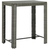 The Living Store Vrtna barska miza siva 100x60,5x110,5 cm poli ratan - Barska Miza, (21464607) Cene