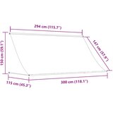 Tenda na uvlačenje 300 x 150 cm žuto-bijela | shoptok.hr