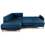 Bonami Selection Plava sklopiva kutna garnitura od samta (s lijevim kutom) Tori – | shoptok.hr