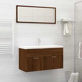 Maison Chic Kopalniška garnitura - Kopalniški sestavi 2-delna rjavi hrast inženirski les, (21787409) | Shoptok.si