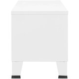 vidaXL industrijska TV omarica bela 105x35x42 cm kovina | Shoptok.si