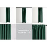 Restilo zasłona BLACKOUT kolor butelkowa zieleń szarfa upinająca styl klasyczny taśma materiał blackout 140x300 | shoptok.hr
