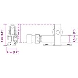 vidaXL Komplet kliznih vrata ormarića 244 cm ugljični čelik | shoptok.hr