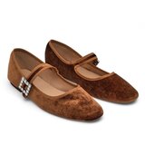 Resti Women's ballerinas a' la velvet with a buckle and strap Enribes | Shoptok.si