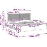  Krevetna konstrukcija s pohranom i uzglavljem Crna 200 x 200 cm | shoptok.hr