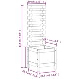  Sadilica sa stalkom crna 39x39 5x114 cm masivna borovina | shoptok.hr