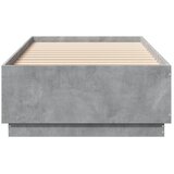  Okvir kreveta s LED svjetlima boja betona 90 x 200 cm drveni | shoptok.hr