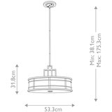  Feiss FE-FUSION-P-L-PNBR - Luster na šipci FUSION 3xE27/40W/230V zlatna | Eponuda.com