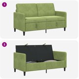 SOFA s pohranom Svijetlo zelena 152 x 78 x 87 cm Poliester | shoptok.hr