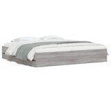 Furnova Posteljni okvir s predali siva sonoma 180x200 cm inženirski les, (21936276) | Shoptok.si