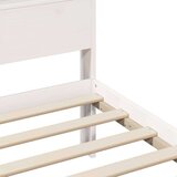 vidaXL Konstrukcija postelje Bela 150 x 200 cm Trdna borovina | Shoptok.si