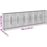  Gabionska košara s poklopcem 700x50x200 cm pocinčano željezo | Eponuda.ba