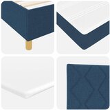 vidaXL Krevet s podnicom s madracem i klupom Plava 90x200 cm Tkanina | shoptok.hr