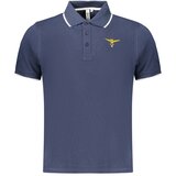 MIlitary Academy mu&amp;scaron;ka polo majica kratkih rukava sa zlatnim vezom orla i kontrastnim detaljima tamnoplava Slike