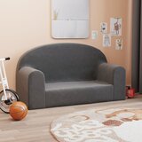  The Living Store Otroški kavč dvosed antraciten mehak pliš - Otroški Kavč, (21449333) | Shoptok.si