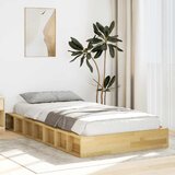 vidaXL Okvir kreveta bez madraca 90x190 cm puno drvo hrast Cijene