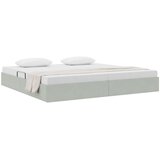 Otomanski krevet s pohranom Svjetlosiva 200 x 200 cm Baršun | shoptok.hr