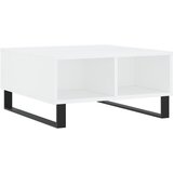Maison Chic Klubska mizica - kavna mizica - Nizka mizica bela 60x60x30 cm inženirski les, (21753891) Cene