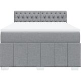  Krevet box spring s madracem svjetlosivi 140x200 cm od tkanine | shoptok.hr