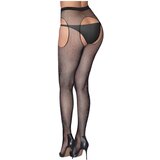 Cottelli Legwear - Otvorene sjajne mrežaste tajice - crne (SL) | shoptok.hr