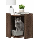  Kutija z mačji pijesak boja hrasta 42x42x51cm konstruirano drvo | shoptok.hr