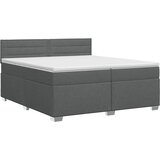  Boxspring krevet s madracem Tamnosiva 200 x 200 cm Tkanina | shoptok.hr