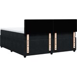 vidaXL Box spring postelja z vzmetnico črna 200x200 cm žamet | Shoptok.si