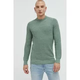 Superdry Pamučni pulover za muškarce, boja: zelena,