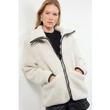 Trendyol stone plush coat