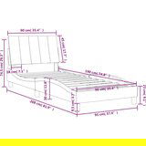  Posteljni okvir z vzglavjem roza 90x190 cm žamet, (21081634) | Shoptok.si