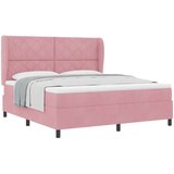  Krevet s opruga kutije Ružičasta 200 x 180 cm Baršun | shoptok.hr