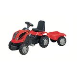 Traktor sa pedalama sa prikolicom crveni 010107 Cene
