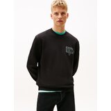 Tommy Jeans Sweater majica kraljevski zelena / crna / srebro | shoptok.hr