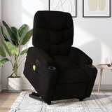 Maison Chic Električni masažni naslanjač - Relax naslanjač s funkcijo vstajanja črn, (22061085) | Shoptok.si