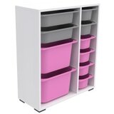 Hanah home višenamenska polica zen 2D2K6U white grey pink | ePonuda.com