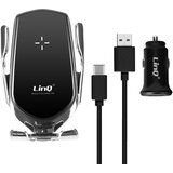 LINQ 15 W QI avtomobilsko držalo za pametni telefon, polnilnik za vžigalnik in kabel USB-C - (20649919) Cene